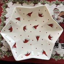 Hutschenreuther Weihnachtszeit weiß Rot  Sternschale 24 cm Weihnachtsgeschirr