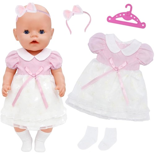 Puppenoutfit rosa 45cm - rosa,, 30-45cm