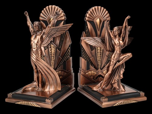 Buchstützen art deco - art,