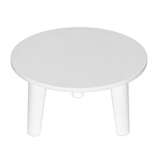 Holz Blumen Teller weiß rund - 25 cm - Pflanzen Ständer Tisch Deko Hocker