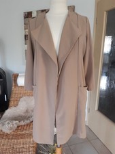 Jacke langarm Damen, hüftlang, offen zu tragen, dkl. beige, Gr. M, Pieces