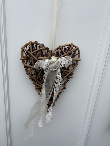 Shabby kranz tür - kranz, herz