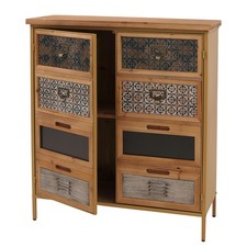 B-Ware Apothekerkommode MCW-O79, Staufächer, Vintage Shabby-Look, blau