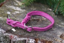 Pinkfarbenes Fettlederhalsband