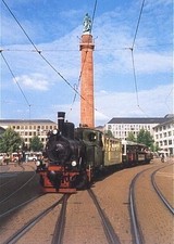 AK · Dampf-Straßenbahn in