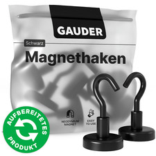 GAUDER Magnethaken Neodym SCHWARZ Topfmagnet Magnete Haken Gewinde Aufh??ngen