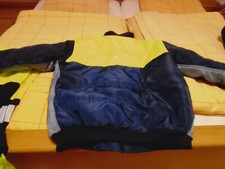 gefütterte Arbeits-Jacke Gr. XL, leuchtgelb/Marine