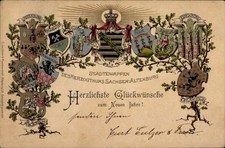 Wappen Litho Städtewappen Herzogtum Sachsen Altenburg, Eisenberg,... - 11423082