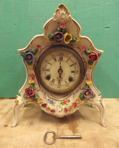 Uhr tischuhr porzellan - uhr,,