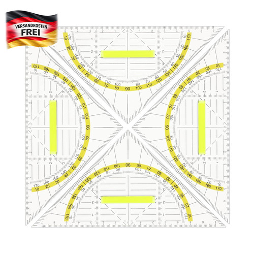 Geodreieck set mit griff - set, griff,