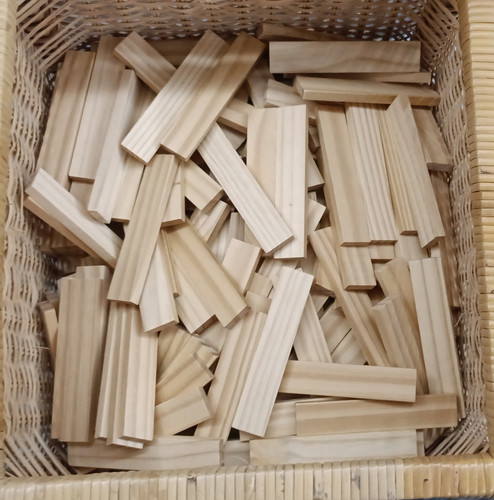 Holzbauklötze natur - , –