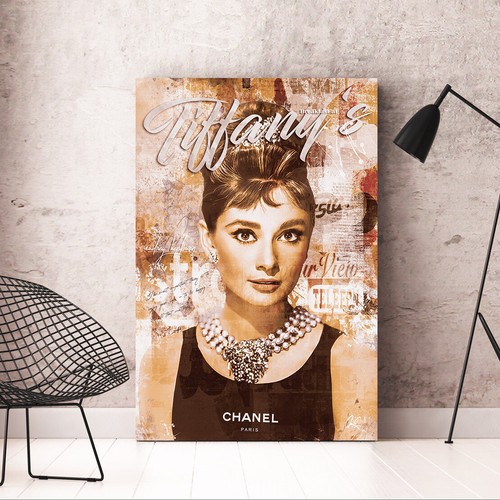 Acrylglasbild audrey hepburn - acrylglasbild,