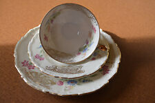 Johann Seltmann Sammeltassen- Gedeck...Vohenstrauss- Porzellan..Blumen..3-teilig