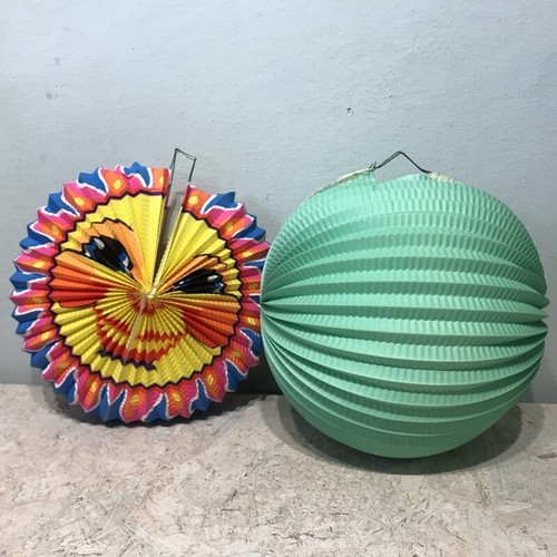 Lampion rund vintage - 2x,