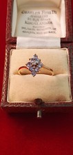 Tansanit und Diamant Ring