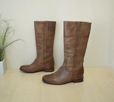 coole Buffalo Farmer Boots Echtleder Stiefel Gr. 37 braun Old-Style
