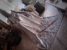 Ein Traum Dekoschals Design Samt Silber Taupe ca 120x229 cm KP.  390,-