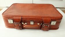kleiner Vintage-Koffer braun 65 cm B x 43 cm H x  16,5 T Kunstleder abschließbar