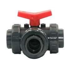 HAF 1x PVC 3 Wege Kugelhahn