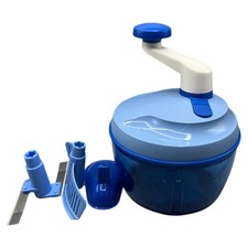 Tupperware Quick-Chef 2 3 Zerkleinerer 1,3 L  blau weiß Nr. 5578E-4 Zerschneider