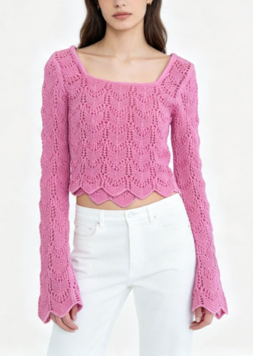 Damen lochmuster pullover von - lochmuster,