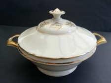 Alte Terrine / Suppenterrine Goldrand C. T. Tielsch-Altwasser Germany