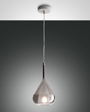 FABAS LUCE Pendelleuchte Hängelampe Lila E27 3481-40-126 Rauchglas transp. grau