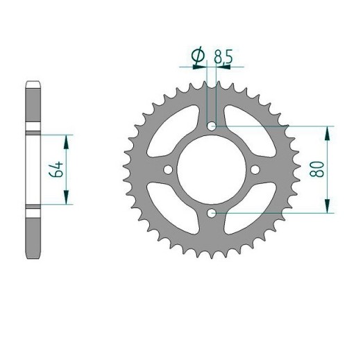 Stahl kettenrad für yamaha - stahl,
