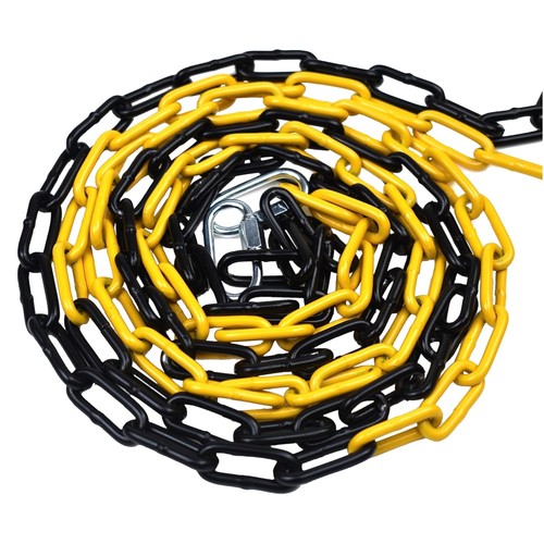 Absperrkette schwarz gelb - absperrkette, 10m