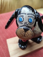 Vintage Deko-Figur Hund – Handgefertigt,  70er Jahre, Hund-Steinfigur