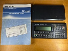 Sharp PC-E220 Taschencomputer,Rarität Vintage - Top Zustand! mit Handbuch
