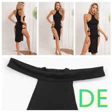 DE Damen Negligees Neckholder Kleider Maxi Lang Nachthemd Erotisch Nachtwäsche