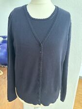 GC Fontana Cashmere Twin Set Gr.38- Klassisch Dunkelblau - schöne Details