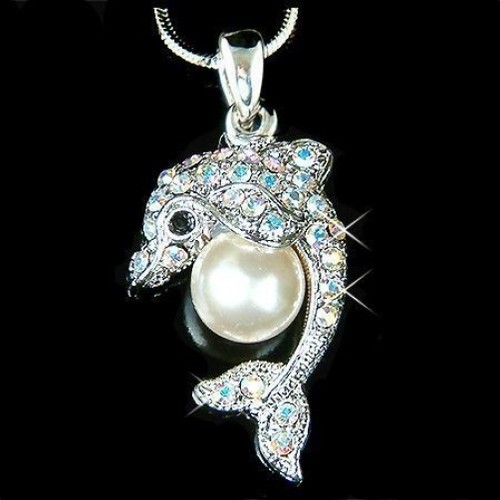 Delphin perle mit - mit, swarovski