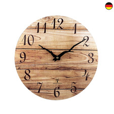 Funkwanduhr Holzrahmenlos 30cm Quarzwerk Leisem