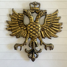 Mittelteil für Ringkragen ,Metall- Doppel-Adler mit Krone