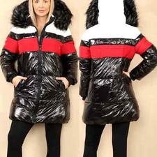 Lange glänzende gefütterte