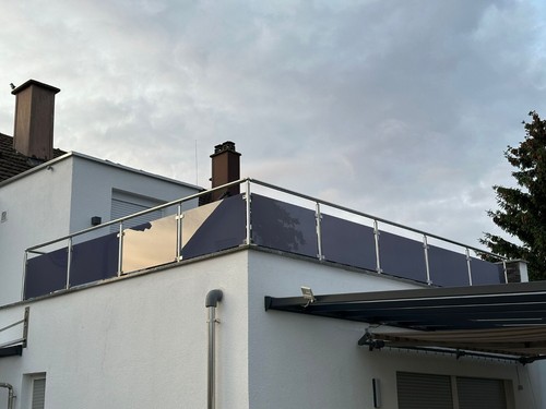 Balkongeländer edelstahl vsg - edelstahl,