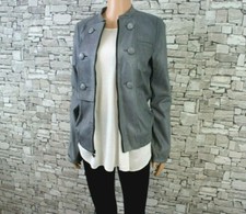 MODERN AMUSEMENT DAMEN WEICHE ECHT LEDER VINTAGE  PIRATEN JACKE JACKETT GRAU  S 