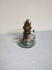 Öllampe, Petroleumlampe, Glastank mit Reform-Rundbrenner,