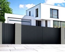 Einfahrtstor Set 1.5 x 3 - 5m Hoftor Metalltor Tor Flügeltor Tore Sichtschutz