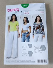 Schnittmuster  Burda  Nr.  6820  - T-Shirt - Gr. 32-46  - Deutsch und 8 Sprachen