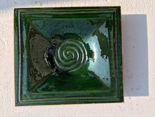 Ofenkacheln Jugendstil  grün