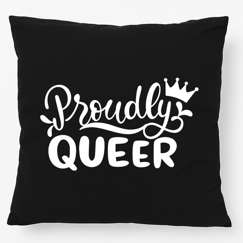 Kissen proudly queer - proudly, krone