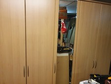 Nolte Kleiderschrank buche mit Spiegel BHT 250x225x61cm  TOP  --Reduziert--