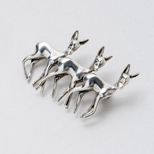 Brosche 835 Silber Rehe 11,94