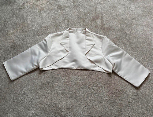 Weißes satin braut bolero - weißes,