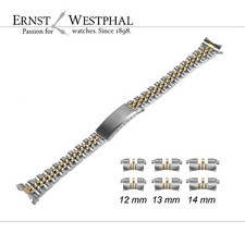 Stahlarmband kompatibel zum Jubilee Stahlarmband für Rolex Uhren 13 mm Bicolor