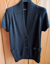 Gerry Weber Strickweste schwarz Kurzarm Gr. 38 - 10% Angora, 5% Kaschmir