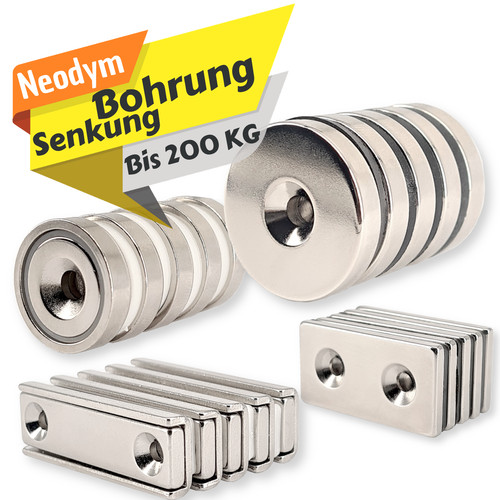 Neodym magnete mit loch - magnete,